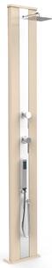 Doccia Solare da Esterno Giardino 40L Miscelatore e Doccetta Mobile Arkema Dada S Fascia Inox Champagne Bronze