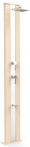 Doccia Solare da Giardino 40L Miscelatore Nebulizzatore e Lavapiedi Arkema Dada S Fascia Inox Champagne Bronze