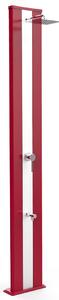 Doccia Solare da Giardino 40L Miscelatore e Lavapiedi Arkema Dada S Fascia Inox Cherry