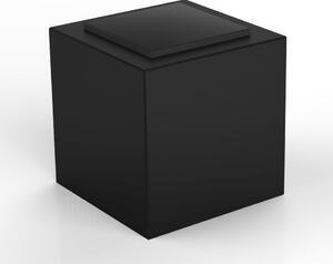 Pouf da Giardino 50x50 cm con Cuscino in Resina Arkema Iris Comfort Dove Gray