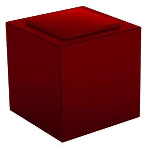 Pouf da Giardino 50x50 cm con Cuscino in Resina Arkema Iris Comfort Ruby