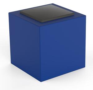 Pouf da Giardino 50x50 cm con Cuscino in Resina Arkema Iris Comfort Blue