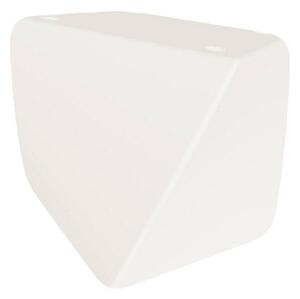 Pouf da Giardino 45x45 cm in Resina Arkema Twisty Pouf Bianco