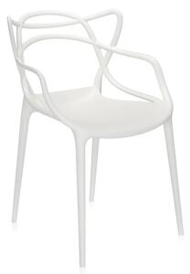 Sedia da Giardino 54x53x81 cm in Polipropilene Sfera Bianca