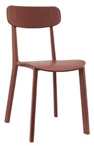 Sedia da Giardino 46x51xH82 cm in Polipropilene New Chapeau Terracotta