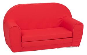 Divano Sofà per Bambini 80x31x50 cm in Tessuto Cotone Rosso