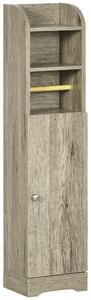 Mobile a Colonna per Bagno 23x18x100 cm in Truciolato Grigio