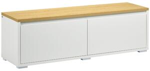 Mobile TV Max 65” 140x37x45 cm in Truciolato Bianco e Legno