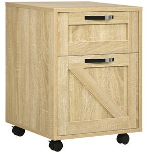 Cassettiera Portadocumenti da Ufficio 39x42x56 cm in Truciolato Legno Naturale