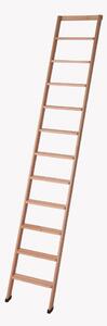 Scala Appoggio in Legno 11 Gradini H275 cm Naturale