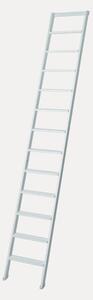 Scala Appoggio in Legno 12 Gradini H300 cm Laccato Bianco