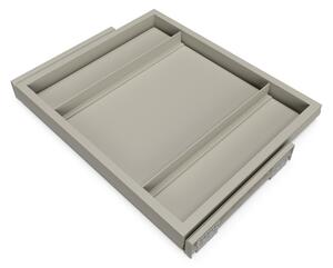 Kit Vassoio e Telaio per Armadio Regolabile 600 mm Emuca Grigio Pietra