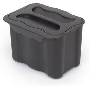 Pattumiera da Cucina ad Estrazione 5 L in Plastica Emuca Grigio Antracite