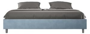 Letto Matrimoniale Extra Large Sommier 190x190 cm Senza Rete Azelia Azzurro