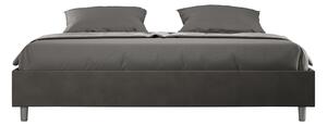 Letto Matrimoniale Extra Large Sommier 190x200 cm Senza Rete Azelia Grigio