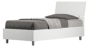 Letto Singolo 80x200 cm Senza Rete Testata Inclinata Demas Bianco Frassino