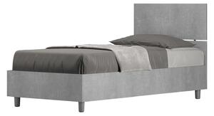 Letto Singolo 80x200 cm Senza Rete Testata Dritta Demas Grigio