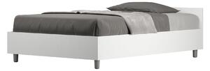 Letto 1 Piazza e Mezzo 120x190 cm Senza Rete Nuamo Bianco Frassino