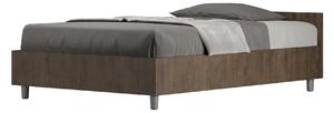 Letto 1 Piazza e Mezzo 120x190 cm Senza Rete Nuamo Noce