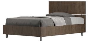 Letto 1 Piazza e Mezzo 120x190 cm Senza Rete Demas Testata Dritta Noce