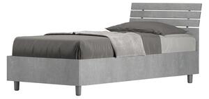 Letto Singolo 80x200 cm Senza Rete Testata Doghe Inclinata Ankel Grigio