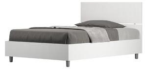 Letto 1 Piazza e Mezzo 120x190 cm Senza Rete Demas Testata Dritta Bianco Frassino
