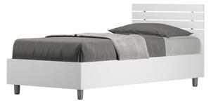 Letto Singolo 80x200 cm Senza Rete Testata Dritta Ankel Bianco Frassino