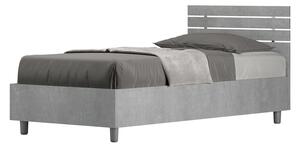 Letto Singolo 80x190 cm Senza Rete Ankel Testata Doghe Dritta Cemento