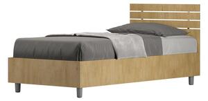 Letto Singolo 80x190 cm Senza Rete Ankel Testata Doghe Dritta Quercia