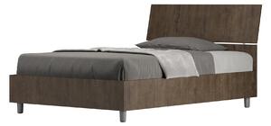 Letto 1 Piazza e Mezzo 120x190 cm Senza Rete Demas Testata Inclinata Noce