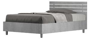 Letto 1 Piazza e Mezzo 120x190 cm Senza Rete Ankel Testata Doghe Dritta Cemento