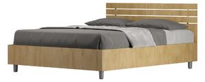 Letto Matrimoniale Francese 140x200 cm Senza Rete Testata Doghe Dritta Ankel Quercia Natura