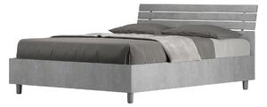 Letto Matrimoniale Francese 140x200 cm Senza Rete Testata Doghe Inclinata Ankel Grigio