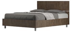 Letto Matrimoniale Francese 140x200 cm Senza Rete Testata Dritta Demas Noce