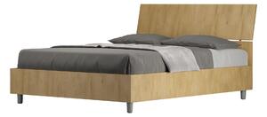 Letto Matrimoniale Francese 140x200 cm Senza Rete Testata Inclinata Demas Quercia Natura