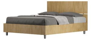 Letto Matrimoniale Francese 140x200 cm Senza Rete Testata Dritta Demas Quercia Natura