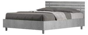 Letto Matrimoniale Francese 140x200 cm Senza Rete Testata Doghe Dritta Ankel Grigio