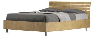 Letto Matrimoniale Francese 140x200 cm Senza Rete Testata Doghe Inclinata Ankel Quercia Natura
