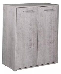 Armadietto Multiuso 2 Ante 87,6x35,3x72 cm in Truciolare Nobilitato Cemento