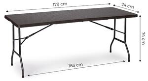 Tavolo pieghevole da giardino per catering 180 cm - rattan