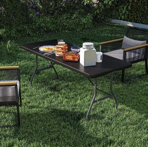 Tavolo da giardino pieghevole 180 cm - nero