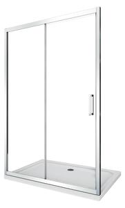 Porta Parete Doccia 130 cm 1 Anta Scorrevole in Cristallo Trasparente 6mm H190 Sailor