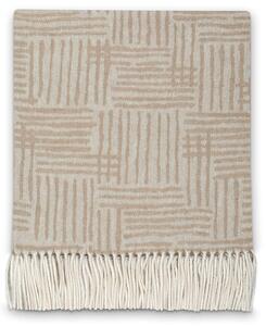 Plaid Misto Cotone 130x170 cm Effetto Cashmere 230 gr/mq Cober Orient Vaniglia