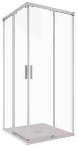 Box Doccia Angolare 80x120 cm 2 Ante Scorrevoli in Cristallo Trasparente 6mm H195 Bonussi Grace