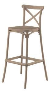 Set 4 Sgabelli 40x36x91 cm in Polipropilene Pompei Tortora