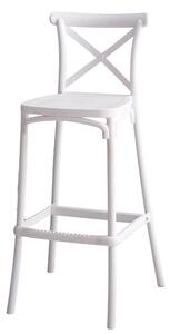 Set 4 Sgabelli 40x36x91 cm in Polipropilene Pompei Bianco