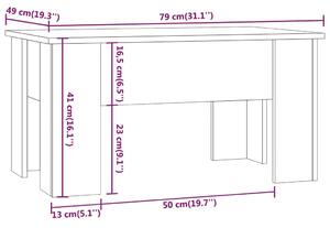 WIFESE Tavolino Da Letto 79x49x41 cm Tavolino Salotto Bianco Lucido Tavolino  Divano Tavolino Basso Tavolini Da Caffe Tavolino Salotto Piccolo Legno  Multistrato Coffee Table : .it: Casa e cucina