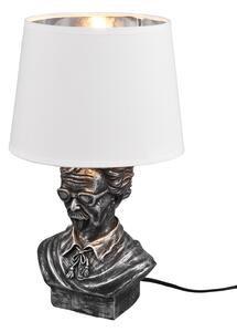 Lampada da Tavolo da Interno Attacco E14 in Ceramica Argento anticato