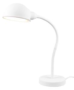 Lampada da Tavolo da Interno Attacco E27 in Metallo Bianco Opaco