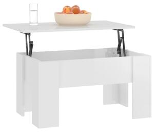 vidaXL Tavolino da Salotto Bianco 110x50x33,5cm Legno Massello di
